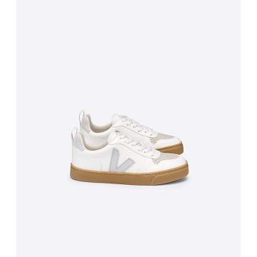 Veja V-10 LACE CWL Tenisky Detske White/Beige | SK 851ZUT